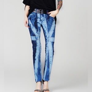 Tripp NYC Jeans 3 26 Skinny Punk Skinny Acid wash Bleach Rebel Biker Goth Union